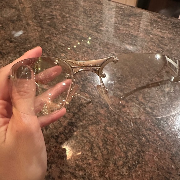 Y2K Dior sunglasses ! Clear with top grey shading - Picture 4 of 7